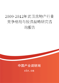 2009-2012年武漢房地產(chǎn)行業(yè)競(jìng)爭(zhēng)格局與投資戰(zhàn)略研究咨詢報(bào)告