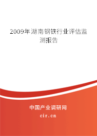 2009年湖南鋼鐵行業(yè)評(píng)估監(jiān)測(cè)報(bào)告