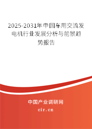2025-2031年中國車用交流發(fā)電機行業(yè)發(fā)展分析與前景趨勢報告