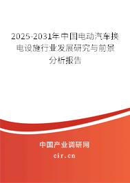 2025-2031年中國電動汽車換電設(shè)施行業(yè)發(fā)展研究與前景分析報告