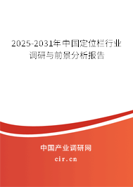 2025-2031年中國定位欄行業(yè)調研與前景分析報告