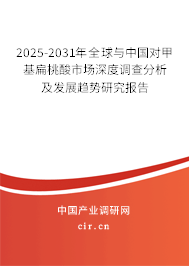 2025-2031年全球與中國(guó)對(duì)甲基扁桃酸市場(chǎng)深度調(diào)查分析及發(fā)展趨勢(shì)研究報(bào)告