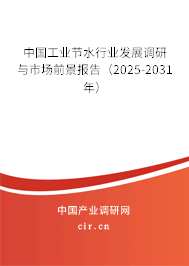 中國工業(yè)節(jié)水行業(yè)發(fā)展調(diào)研與市場前景報告（2025-2031年）