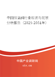 中國恒溫閥行業(yè)現(xiàn)狀與前景分析報(bào)告（2025-2031年）