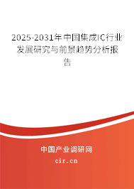 2025-2031年中國集成IC行業(yè)發(fā)展研究與前景趨勢分析報告
