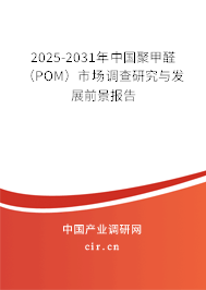 2025-2031年中國聚甲醛（POM）市場調(diào)查研究與發(fā)展前景報告