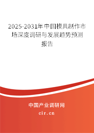 2025-2031年中國模具制作市場深度調(diào)研與發(fā)展趨勢預(yù)測報告