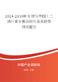 2024-2030年全球與中國十二烯行業(yè)全面調(diào)研與發(fā)展趨勢預測報告