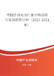 中國手機電池行業(yè)市場調(diào)研與發(fā)展趨勢分析（2025-2031年）