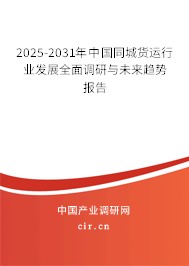 2025-2031年中國同城貨運行業(yè)發(fā)展全面調研與未來趨勢報告
