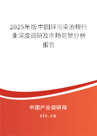 2025年版中國(guó)鋅污染治理行業(yè)深度調(diào)研及市場(chǎng)前景分析報(bào)告