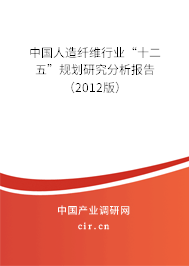 中國(guó)人造纖維行業(yè)“十二五”規(guī)劃研究分析報(bào)告（2012版）