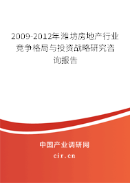 2009-2012年濰坊房地產(chǎn)行業(yè)競(jìng)爭(zhēng)格局與投資戰(zhàn)略研究咨詢報(bào)告