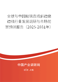 全球與中國玻璃直線斜邊磨邊機行業(yè)發(fā)展調(diào)研與市場前景預測報告（2025-2031年）