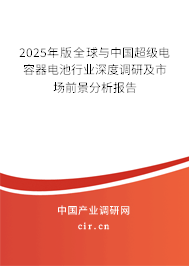 2024年版全球與中國超級電容器電池行業(yè)深度調(diào)研及市場前景分析報告