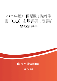 2025年版中國醋酸丁酸纖維素（CAB）市場調(diào)研與發(fā)展前景預(yù)測報告