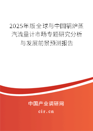 2025年版全球與中國(guó)鍋爐蒸汽流量計(jì)市場(chǎng)專題研究分析與發(fā)展前景預(yù)測(cè)報(bào)告