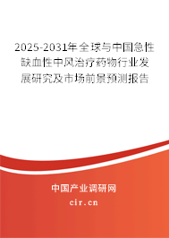 2025-2031年全球與中國急性缺血性中風(fēng)治療藥物行業(yè)發(fā)展研究及市場(chǎng)前景預(yù)測(cè)報(bào)告