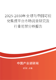 2025-2030年全球與中國可視化集成平臺市場調(diào)查研究及行業(yè)前景分析報(bào)告