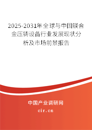 2025-2031年全球與中國鎂合金壓鑄設(shè)備行業(yè)發(fā)展現(xiàn)狀分析及市場前景報告