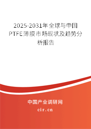 2025-2031年全球與中國PTFE薄膜市場現(xiàn)狀及趨勢(shì)分析報(bào)告