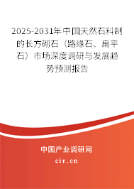 2025-2031年中國天然石料制的長方砌石（路緣石、扁平石）市場深度調(diào)研與發(fā)展趨勢預測報告