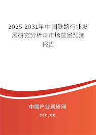 2025-2031年中國(guó)鐵路行業(yè)發(fā)展研究分析與市場(chǎng)前景預(yù)測(cè)報(bào)告