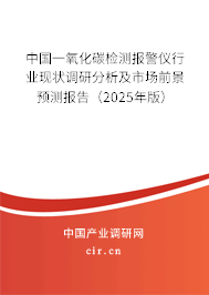 中國一氧化碳檢測報(bào)警儀行業(yè)現(xiàn)狀調(diào)研分析及市場前景預(yù)測報(bào)告（2025年版）