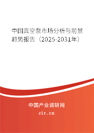 中國(guó)真空泵市場(chǎng)分析與前景趨勢(shì)報(bào)告（2025-2031年）