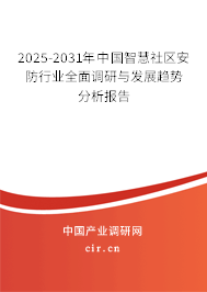 2025-2031年中國智慧社區(qū)安防行業(yè)全面調(diào)研與發(fā)展趨勢分析報告