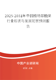 2025-2031年中國植物基糖果行業(yè)現(xiàn)狀與發(fā)展前景預(yù)測報(bào)告