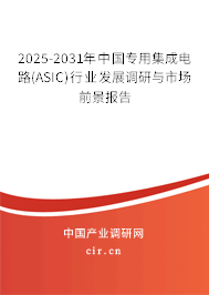 2025-2031年中國專用集成電路(ASIC)行業(yè)發(fā)展調(diào)研與市場前景報告