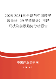 2025-2031年全球與中國轉(zhuǎn)子流量計（浮子流量計）市場現(xiàn)狀及前景趨勢分析報告