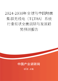 2024-2030年全球與中國地面集群無線電（TETRA）系統(tǒng)行業(yè)現(xiàn)狀全面調(diào)研與發(fā)展趨勢預(yù)測報(bào)告