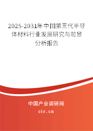 2025-2031年中國第三代半導(dǎo)體材料行業(yè)發(fā)展研究與前景分析報(bào)告