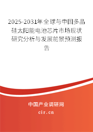 2025-2031年全球與中國多晶硅太陽能電池芯片市場現(xiàn)狀研究分析與發(fā)展前景預測報告