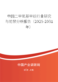 中國二甲氧基甲烷行業(yè)研究與前景分析報(bào)告（2025-2031年）