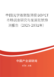 中國光學級聚酯薄膜BOPET市場調(diào)查研究與發(fā)展前景預(yù)測報告（2025-2031年）