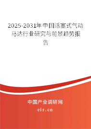 2025-2031年中國活塞式氣動馬達行業(yè)研究與前景趨勢報告