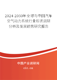2024-2030年全球與中國(guó)汽車(chē)空氣動(dòng)力系統(tǒng)行業(yè)現(xiàn)狀調(diào)研分析及發(fā)展趨勢(shì)研究報(bào)告