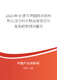 2025年全球與中國輕質(zhì)隔熱耐火澆注料市場調(diào)查研究與發(fā)展趨勢預(yù)測報(bào)告