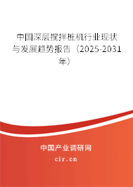 中國(guó)深層攪拌樁機(jī)行業(yè)現(xiàn)狀與發(fā)展趨勢(shì)報(bào)告（2025-2031年）