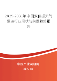 2025-2031年中國雙偏振天氣雷達(dá)行業(yè)現(xiàn)狀與前景趨勢報(bào)告