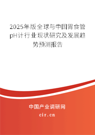 2024年版全球與中國(guó)胃食管pH計(jì)行業(yè)現(xiàn)狀研究及發(fā)展趨勢(shì)預(yù)測(cè)報(bào)告