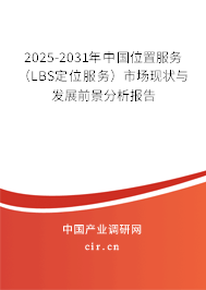 2025-2031年中國(guó)位置服務(wù)（LBS定位服務(wù)）市場(chǎng)現(xiàn)狀與發(fā)展前景分析報(bào)告
