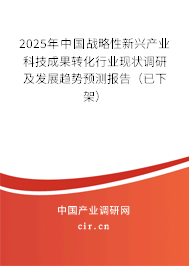 2025年中國戰(zhàn)略性新興產(chǎn)業(yè)科技成果轉(zhuǎn)化行業(yè)現(xiàn)狀調(diào)研及發(fā)展趨勢(shì)預(yù)測(cè)報(bào)告（已下架）