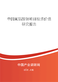 中國(guó)氟鋁酸鈉項(xiàng)目投資價(jià)值研究報(bào)告
