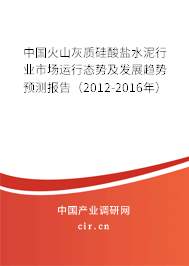 中國火山灰質(zhì)硅酸鹽水泥行業(yè)市場運(yùn)行態(tài)勢及發(fā)展趨勢預(yù)測報(bào)告（2012-2016年）