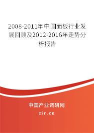 2008-2011年中國面板行業(yè)發(fā)展回顧及2012-2016年走勢分析報告