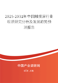 2025-2031年中國觸摸屏行業(yè)現(xiàn)狀研究分析及發(fā)展趨勢預測報告